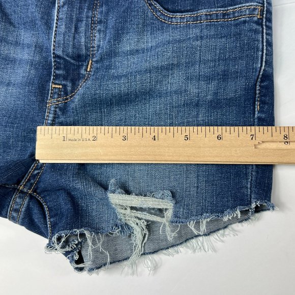 Levi's Jean Short Womens 25 720 High Rise Skinny Blue Faded Cut Offs Denim Jorts - Picture 14 of 16